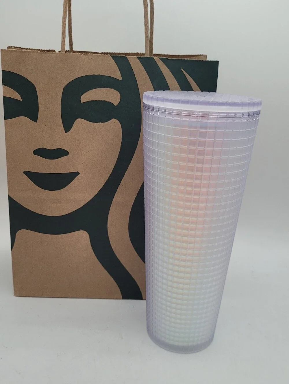 Starbucks Iridescent Unicorn Grid Frosted Tumbler Cup  Venti 24oz
